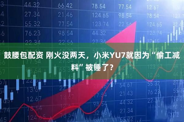 鼓腰包配资 刚火没两天，小米YU7就因为“偷工减料”被锤了？