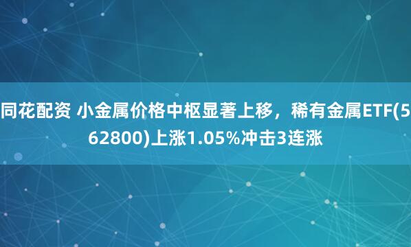 同花配资 小金属价格中枢显著上移，稀有金属ETF(562800)上涨1.05%冲击3连涨